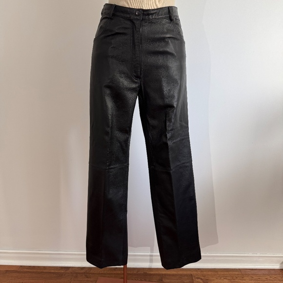 Cuir L'Écuyer - Black Leather Pants - Picture 1 of 8